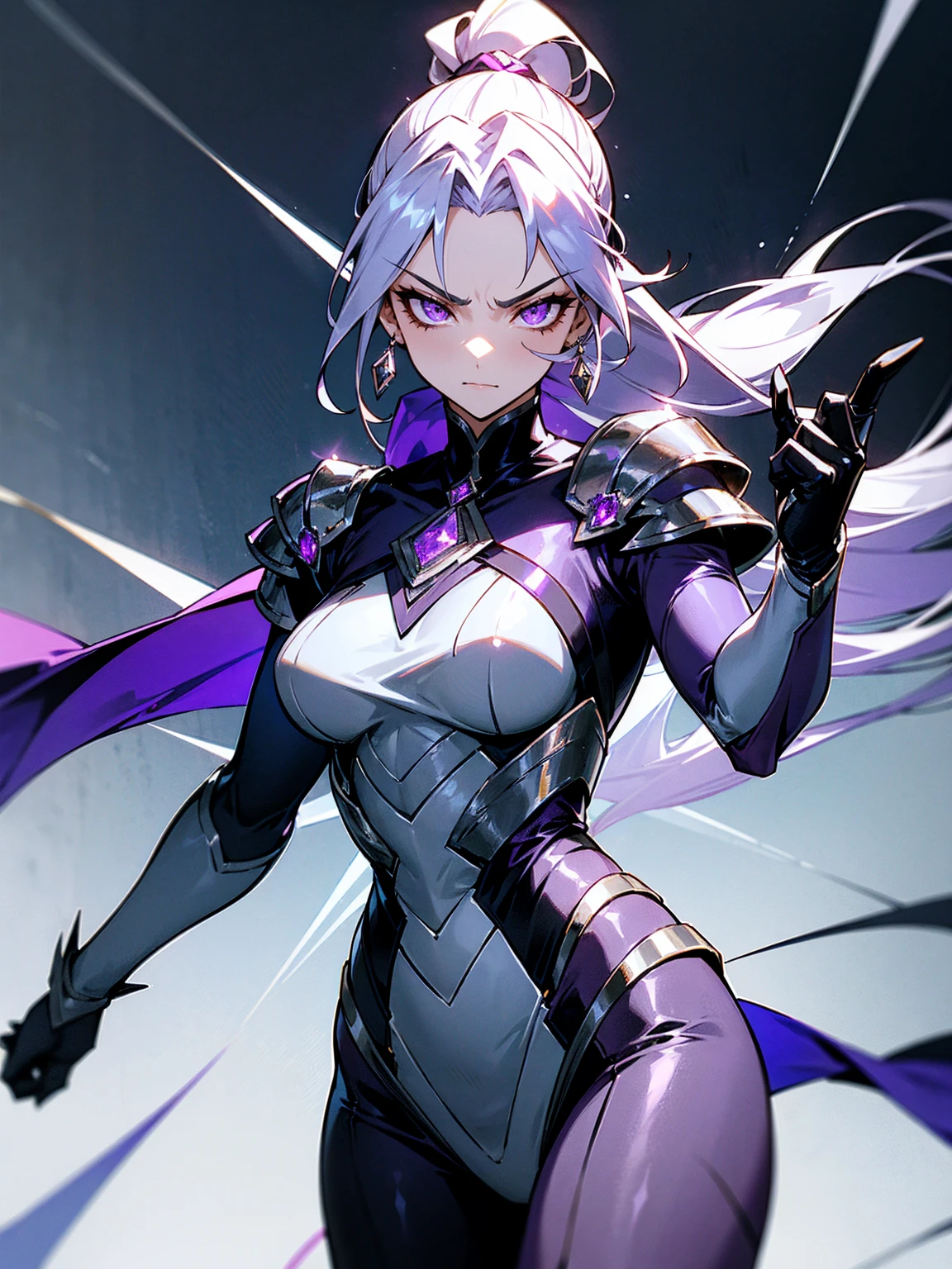 evil smile,solo, masterpiece, best quality, agrias, grey sweater, black leotard, standing, looking at viewer, short hair,oculos,evil smile, evil look, juri han,luvas preta,roupa azul,yandere rosto,low lighting,coxa sarada copo detalhado,olhando para frente