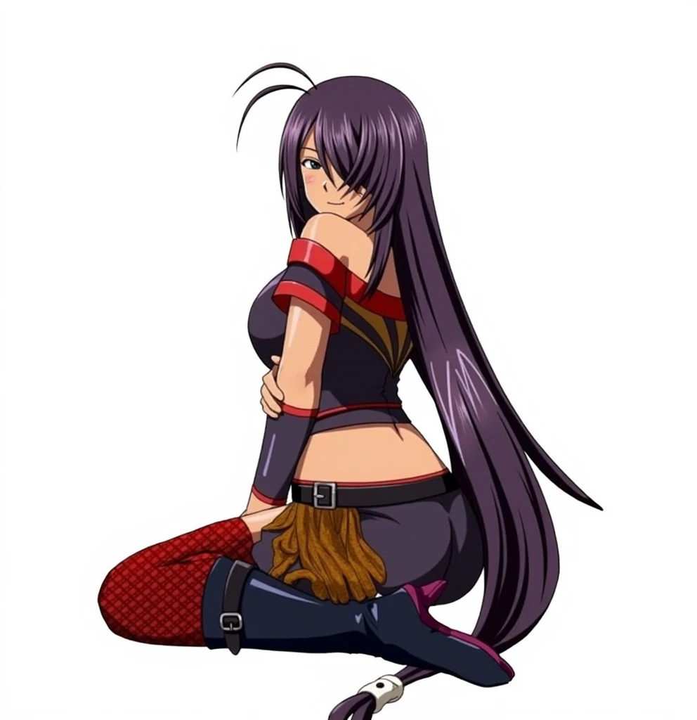 1girl, female focus, aria blaze, boku no hero academia, masterpiece, best quality, very aesthetic, absurdres, twintails hair, purple hair, lavender eyes, smirk, female hero outfit