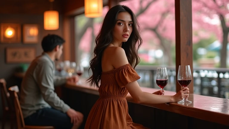 2heads,1 girl, monalisa smile, mesmerizing eyes, straight long hair, wavy hair,blonde hair, black hair, colorful flowing dress, poised posture, porcelain skin, subtle blush,
BREAK
soft shadows, vibrant colors, painterly effect, dreamy atmosphere, sitting across from viewer in table at restaurant
BREAK
Fancy restaurant in background, restaurant is packed, window showing city evening, ultra detailed, official art, unity 8k wallpaper
, zentangle, mandala