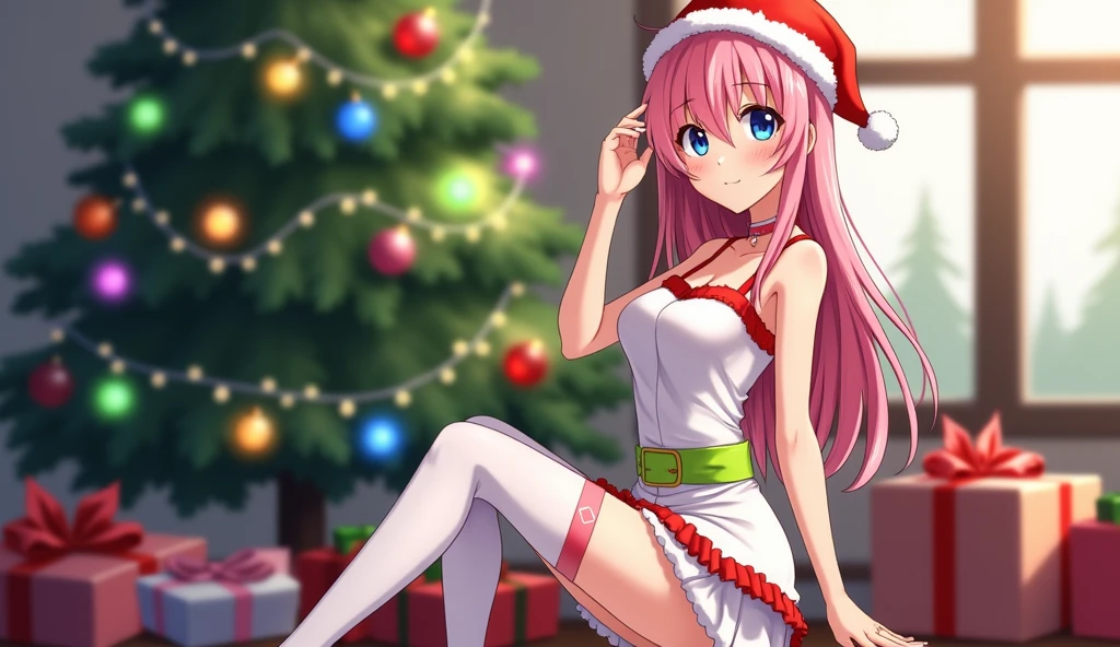 Vinsmoke Reiju avec une tenue de Noël 

