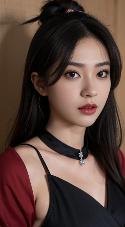 (8K, Best Quality, Masterpiece, Ultra High Definition: 1.2),kimono,Japanese room,hakama,fullbody, best quality,4k,8k,highres,masterpiece:1.2),ultra-detailed, ultra-detailed,(realistic,photorealistic,photo-realistic:1.37), beautiful detailed eyes and face, Fleshy lips,largeeyes,freckles on face ,red lipsticks,( Itching of the lips),choker necklace, 耳Nipple Ring,(realistic,photorealistic,photo-realistic:1.37), beautiful detailed eyes and face,colorful costumes,fighting evil,vibrant backgrounds,happy and determined expressions,majestic poses ,moon kingdom,mystical artifacts,superhuman strength, dynamic action sequences, medium breast, spread legs, show nipples, show vagina.