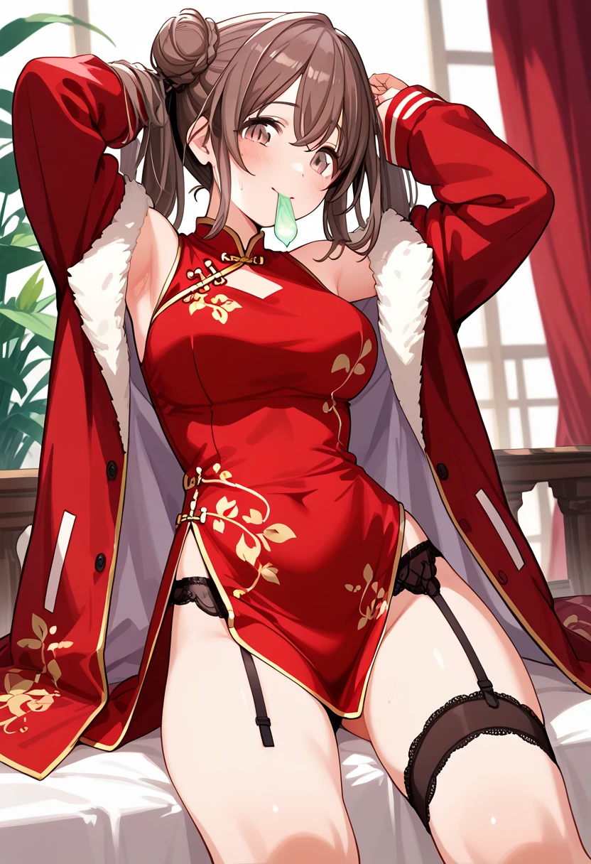 hold used condoms into mouth,Ecstatic and exhausted,afterglow,in heat,hentai,on the bed,leotard shot, (((open legs,bend knees,garter belt,high_high_highest slit,chinese dress,groin, lace trimmed leotard,crotch, ,baggy Down jacket ,in the privateroom,shy,enjoy))) ,Extremely loving sexual acts based on pure love ,happy,very satisfied,ecstasy ,Tsukioka Kogane, (((boob,brown_hair)))