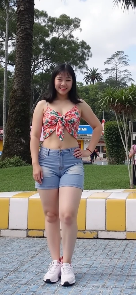 there is a blondie woman in bikini standing next to a turtle, in bikini, full body photo in bikini, wearing a bikini de elastano, wearing two piece swimsuit, in bikini, Quadris mais largos, Quadris mais largos, wearing a bikini, quadris insanamente inflados, quadris largos, she is in a swimsuit, her navel is exposed, realistic bikini. Mulher com pele branca e cabelos escuros. ela tem cerca de 35 anos. your lips are slightly plump, your eyes are dark brown. Corpo fino, cintura fina. Altamente realista, Lindo, slightly full lips, batom cor de rosa, sorridente, hiperrealismo, pele muito elaborada. foto de corpo inteiro, Limpar foto, alta qualidade, high resolution, obra de arte, 8k.
