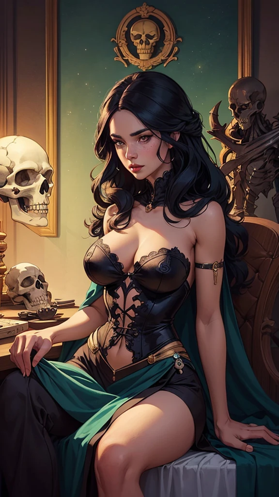  a naked woman with her hands tied with a big, plump woman sitting on a bed with a skull next to her, extremely detailed germ of art, yennefer,  Yennefer of Vengerberg, style germ of art, by Yang J, germ of art and rossdraws, IG Model | germ of art,  commission for high resolution , rossdraws 1. 0, High quality 8K detailed art gift bow with various gifts around her  , E enfeites de Natal com as duas mãos atadas a close up of a woman with freckles on her face, lois van rossdraws, rossdraws portrait, alena aenami and artgerm, rossdraws 1. 0, rossdraws digital painting, stunning digital illustration, extremely detailed artgerm, beautiful digital illustration, lois van baarle and rossdraws, artgerm and rossdrawshorny woman sitting on a green cloth with a goat's skull ,  inspired by Hans Baldung , draped with horrors and thorns ,  adorned with demonic skulls ,  surreal extra flesh and bones  , on a baroque throne, Goddess of death,  cinematic goddess body , on her throne, skulls on their hips,  anatomical perfection , no altar, inspired by John Collier, a busy woman sitting on a bed with a gift and a skull, extremely detailed germ of art, aly fell and germ of art, style germ of art, germ of art detailed, IG Model | germ of art, germ of art style, ! dream germ of art, germ of art on artstation pixiv, germ of art lau