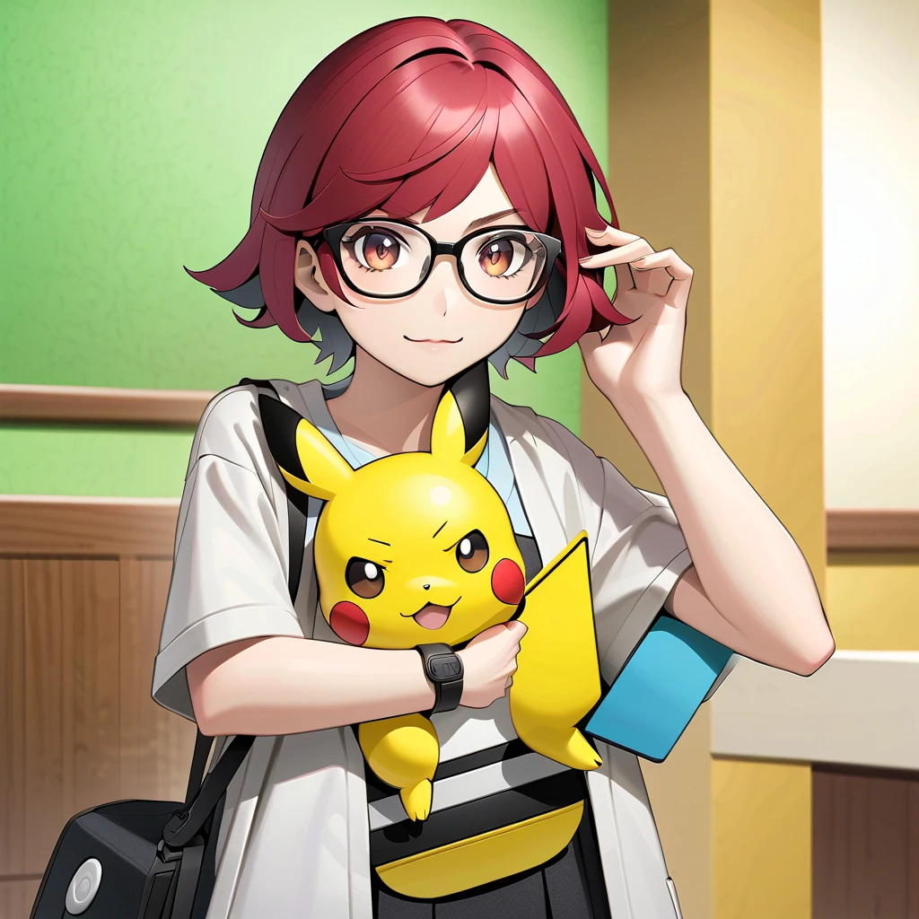  Create a Pokémon trainer with Glasses, And your Pikachu  