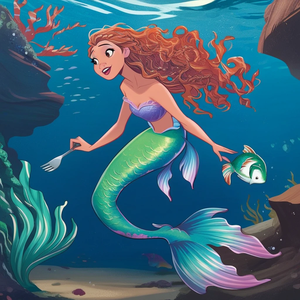 Little Mermaid In the sea