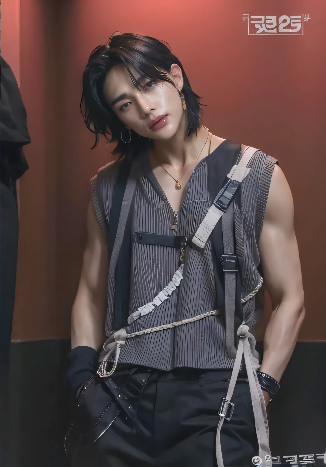 Hyunjin stray s, muscular and marked