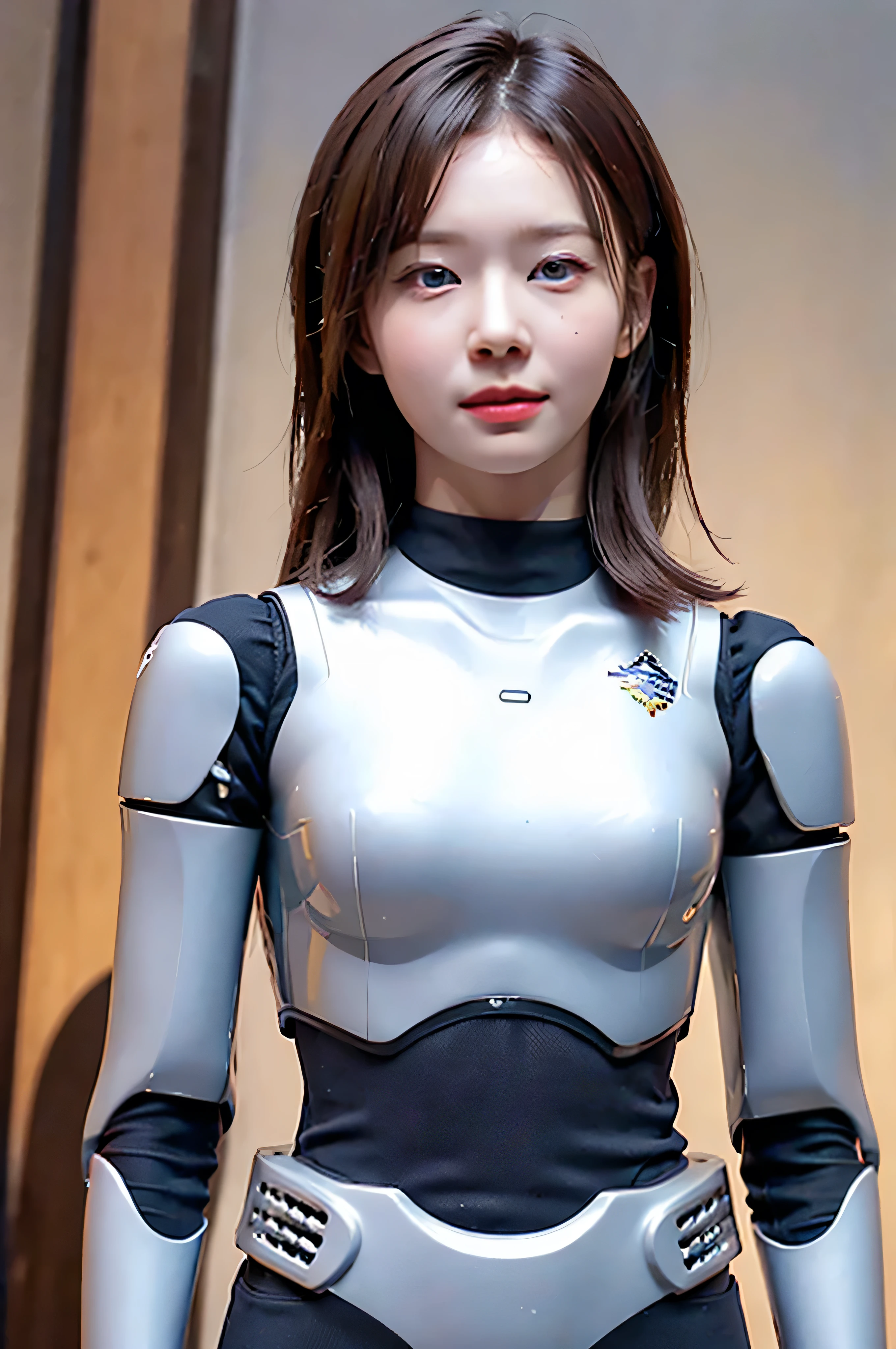 masterpiece, ( realistic pictures :1.4), RAW photos, Cyborg Angel, large metal wing ,  white porcelain body , White hair,  radiant skin, 1 Cyborg Girl, ((초사실적 Detail)), globalillumination, shadow, Octane Render, 8k,  ultra sharp ,  letter edge light ,  huge boobs , Details of complex ornaments,  수메르 Detail 유압 실린더, small led lamp,  very complicated details ,  Realistic Lighting ,  blue eyes,  dazzling eyes ,  Pose , Detail,  Cowboy shot , HRP-4C, HRP-4C의 바디,  aespa winter's face , 20 years old, Japanese 안 droid  girl, Korean 안 droid  girl, 안 droid  robot,  Humanoid , HRP-4C 바디,  aespa winter's face ,  sharp face shape ,  hyperphotorealism , masterpiece,  best quality,  extremely detailed , (8k, 4K,  best quality,  high resolution ,  Super High Resolution :1.1), 8k portrait, 1 girl , Japaese 안 droid  girl,안 droid  teacher,thud , Control Panel,안 droid , droid ,mechanical hand, , robot arms and legs ,  black hair ,Machine body ,bang, white robotics parts , perfect robot woman , charging spot ,Long tube , had a thick cable connected to her neck.,[ ceramic body  ,안 droid ,robot  Humanoid , slightly plump ,panties, full of eyes , perfect mechanical body , white robotics body , future assembly factory ,White Body , she repaired , black sponge joint ,안 droid  assembly plant,안 droid ,laboratory,The perfect machine body , white robot body , HRP-4C 바디,  aespa winter's face ,  blue eyes,  sharp face shape , 20 years old