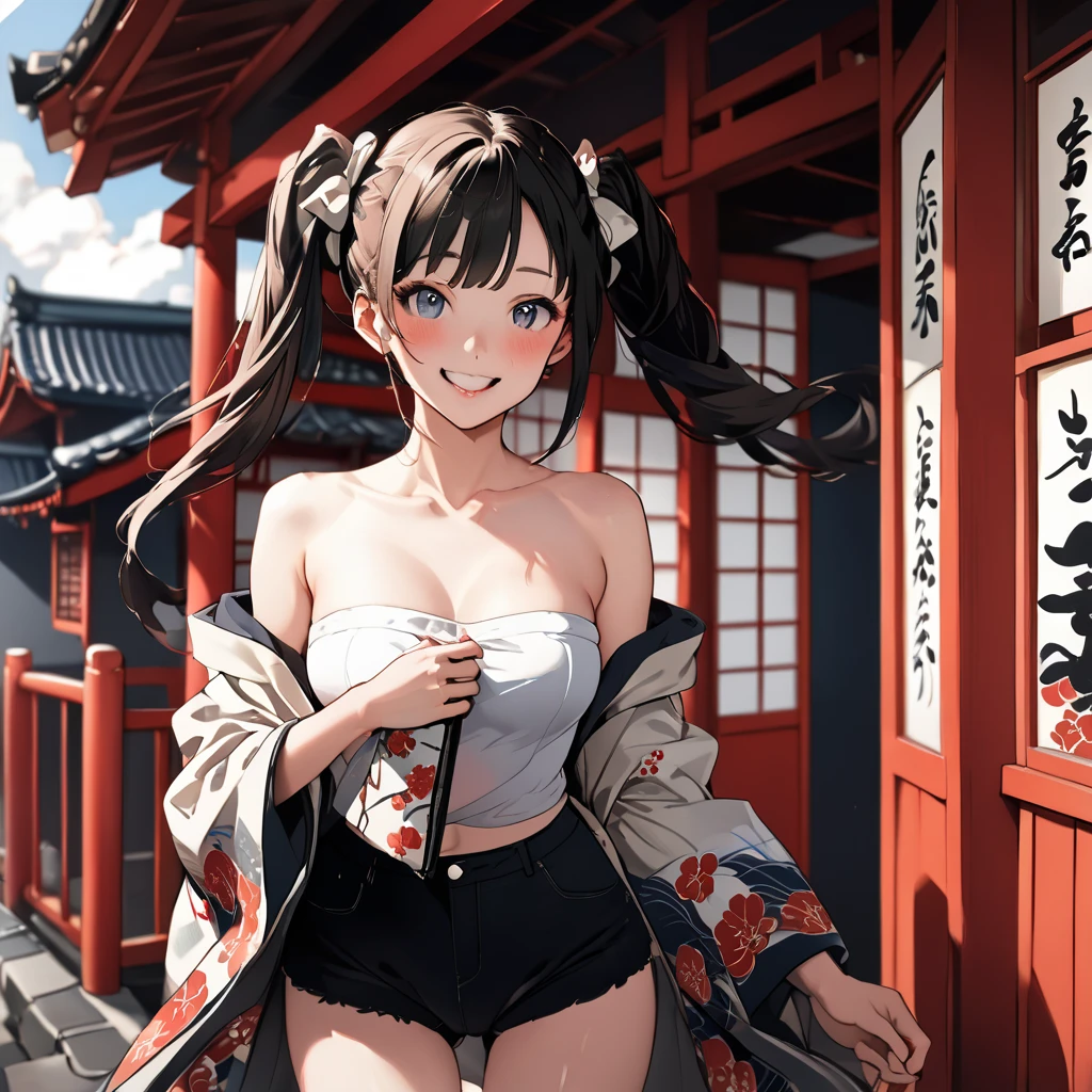 ((NSFW:-0.95)), (((nipple:-0.9))), ((Acutance:0.85)), (from below) . The background is the downtown area at (Twilight:1.4), (((Red-dyed clouds above hed:1.2))), { Skyscrapers Shining in the setting sun | (many colorful Lights:1.2) | (lens flare) | Burning | heyz | luminous Particles | Mystic sight } . (Masterpiece:1.2) of professional Analog photo with Hasselblad open aperture, (((realistic and photorealistic with touch of rawness:1.37))), physically-based 3D rendering with ultra-detailed. (((Hakata Gion Ymakasa, A KAWAII girl in WHITE Fundoshi))), A Number of girls watching .