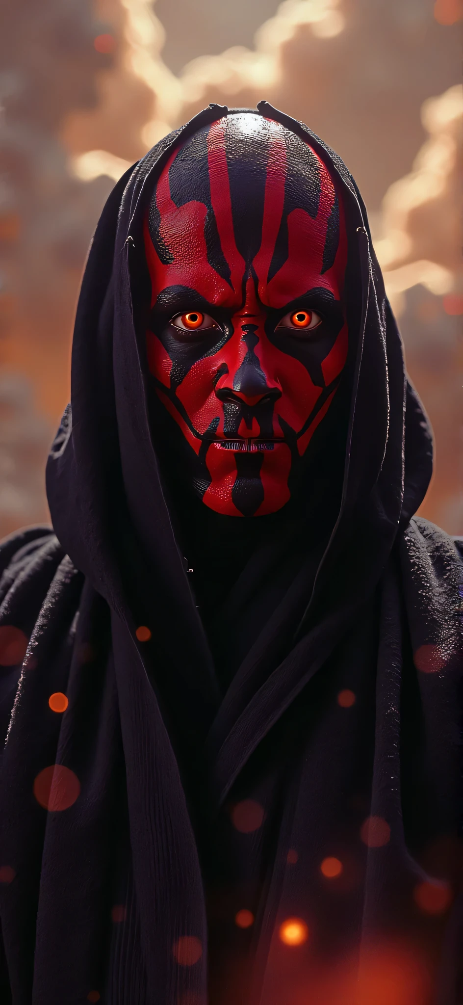 darth vader star wars the force awake poster, Darth Maul in gears of war, Darth Maul, Sith, villano que lleva una máscara oni roja, sith lord, pintura facial de guerrero rojo, red face, willem dafoe as a sith lord, jar jar binks as a sith lord, eyes completely red,  intimidating look, red faced, mustafar, Ojos rojos,  wallpaper 