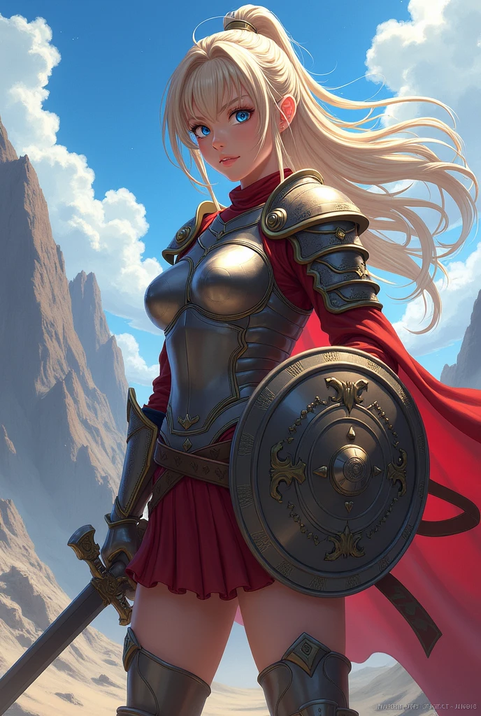 Anime warrior princess with a sword