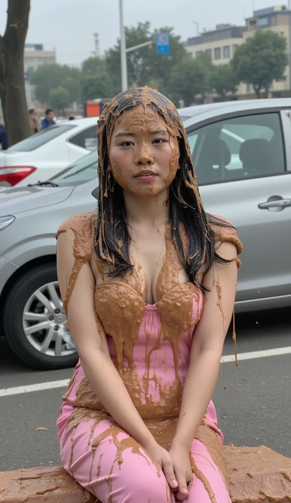 (photo:1.2), (photorealistic:1.4), extreme realism, super detailed, high resolution, very detailed, best quality, 8k, DSLR photo, sexy, alluring, sultry, Asian woman, times square, new york city, f/1.4 aperture, 35mm, wearing red lace push-up bra, cleavage, whipped cream, pie fight, pied in the face, pie crust on face, (pigtails: 1.2) 