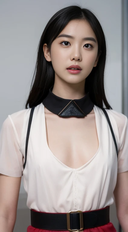 14-year-old girl, posing for a photo (wearing volley uniform: 1.3), red uniform, skillful hands, 4K, high resolution, masterpiece, top quality, head: 1.3, (((Hasselblad photo)), fine skin, sharp focus, collarbone, soft lighting, [:( detailed face: 1.2):0.2], (in the volleyball field))), outside, delicate body, small hips, thin waist , Top quality, Nasal nose, slender, thigh gap, petite figure, (thigh: 0.1), thin waist, thin lips, (shoulder width: 0.07), beautiful face, (waist: 0.07), (neck: 0.001), (greater trochanter: 0.09), (anterior iliac spine: 0.008), (torso length: 4), (on clothes: 3), (arm span: -6), small hands, arm sleeve