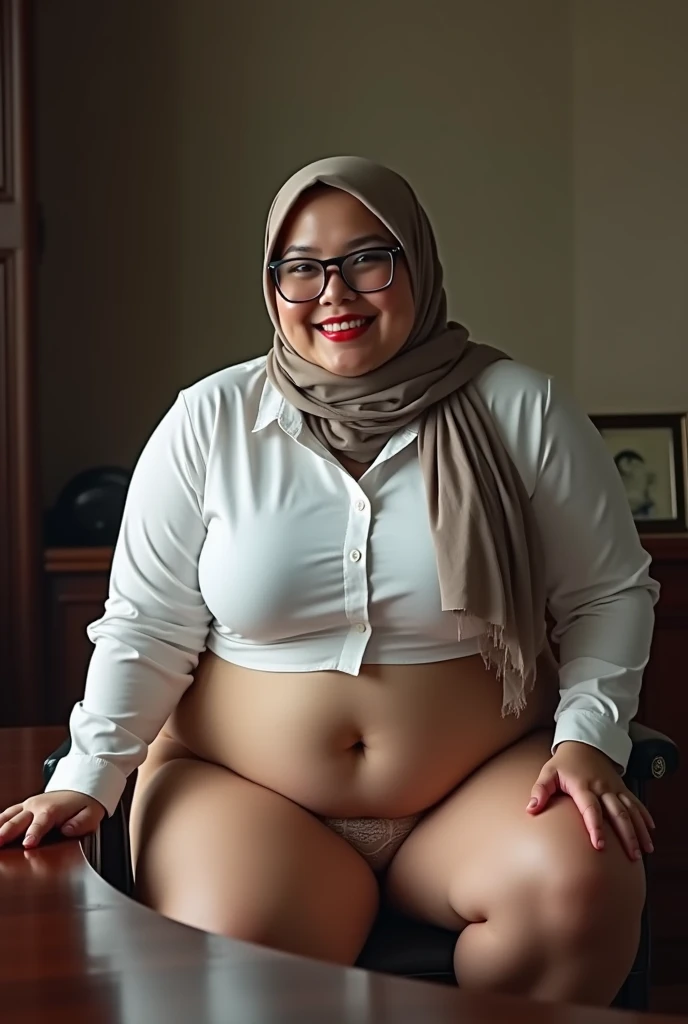 HALF BODY PORTRAIT, (((Straddling))), 77-years-old, "Very angry facial reaction", "Hijab", Bbw chubby Fat & Thong, Naked at forest, (((Naked Grey))). Floral Pattern , she is screaming in pain, (((net stockings))), (((hightcut sneakers)))