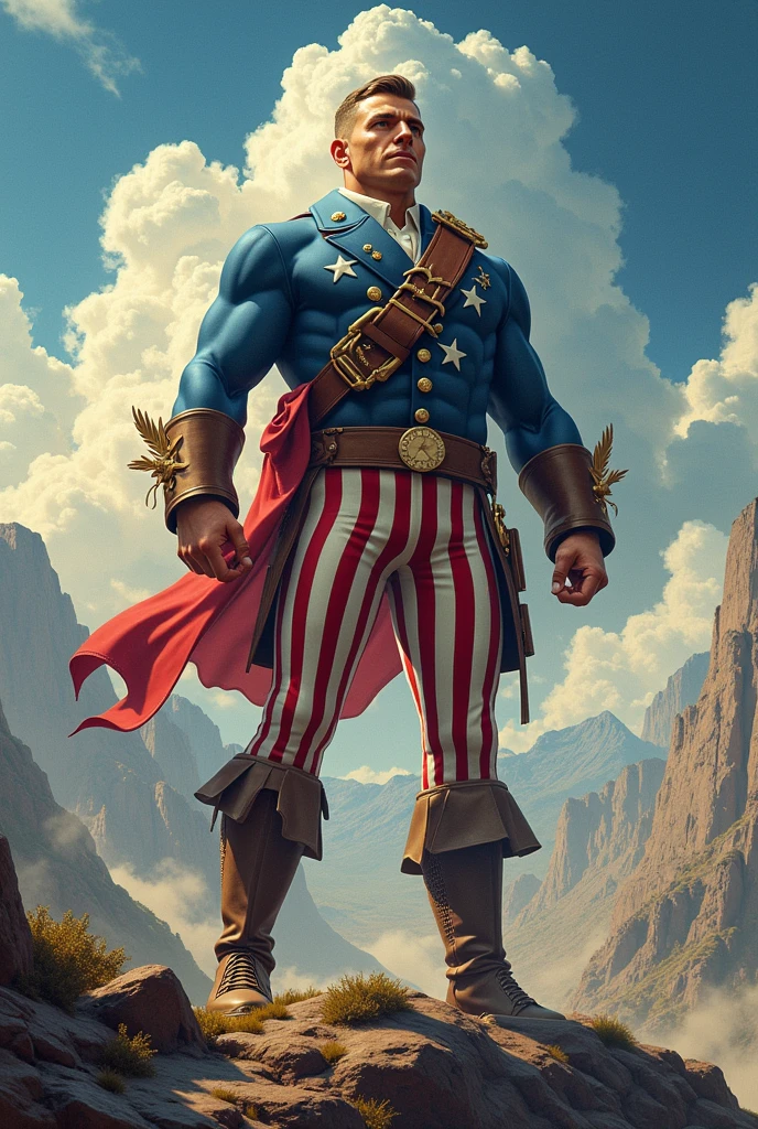 A bull standing, holding a bloody plaque, where on it is written, American team --auto --s2