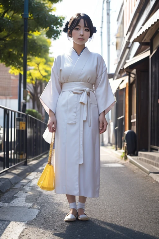 verdadeira garota waifu japonesa vestida com roupas elegante