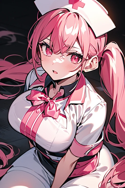 (endo araya,pink hair,Long hair),nsfw,steam,hotel room,Close mouth,(Heavy breathing,sweat, Sweaty and wet all over,)cowboy shot,Looking at Viewer,gigantic breast,((paizuri,breasts blowjob,breast squeeze,sweat, semen,cum on hair and face,holding her breast with both hands,penis,ejaculating penis,)),(yurigaoka school uniforms,)((half open eyes,)),shyly,