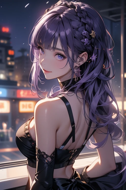 anime girl in lingerie sitting on ledge with city in background, seductive anime girl, anime girl wearing a black dress, smooth anime cg art, beautiful alluring anime woman, attractive anime girl, beautiful anime girl, best anime 4k konachan wallpaper, beautiful anime woman, cute anime waifu in a nice dress, 4k anime wallpaper, anime style 4 k