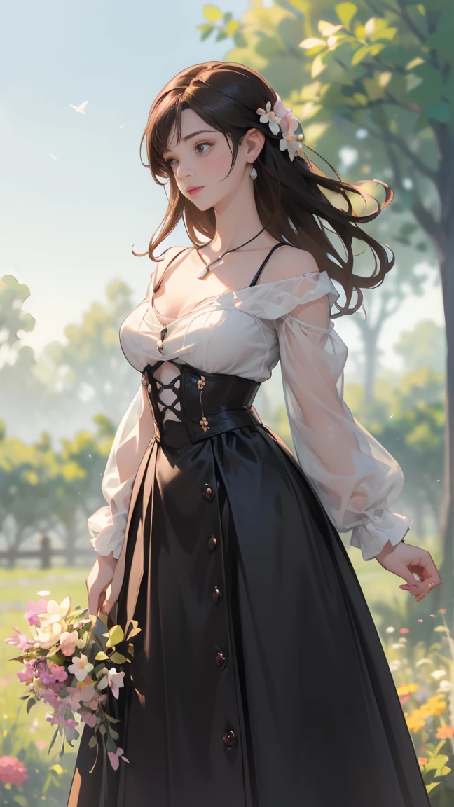 corset, pleated dress