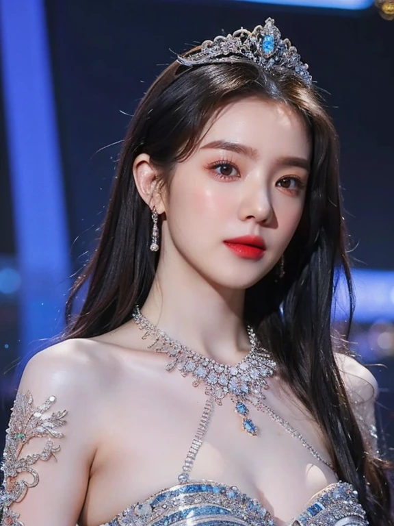 (((best quality))),(((ultra detailed))),(((masterpiece))),illustration,((A beautiful female astrologer,solo)),((slim,thin)),((small breasts,flat chest)),((shoulder length straight hair)),(laughing:1.2),(earrings,necklace),(strapless sparkled sheer bra:1.3),standing beneath a magical summer night, stars twinkling in the velvety darkness,starry sky, sapphire eyes filled with wonder, flowing ethereal gown mimicking the stars, silver pendant shaped like a horoscope,serene smile and captivating gaze, celestial beauty and mystery, solace and inspiration in the vast expanse of the universe,((from front,close-up of face))