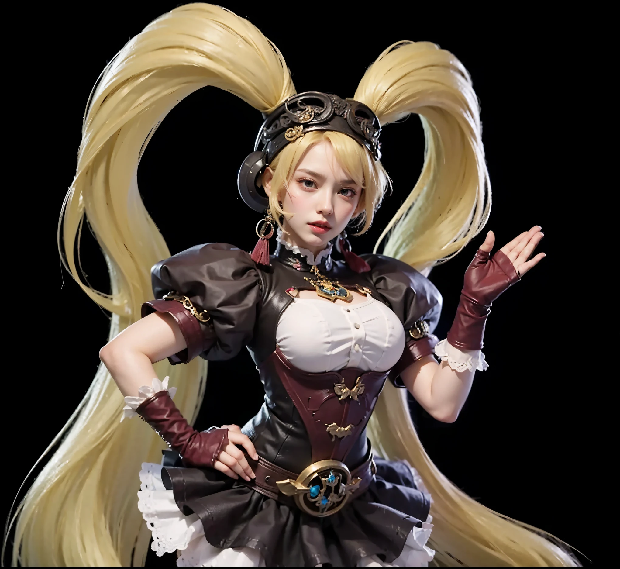 a woman in a skirt and top with a crown on her head, junko enoshima from danganronpa, digital art from danganronpa, anime character, shalltear from overlord, female anime character, manga character, official art, character from king of fighters, official artwork, akane owari danganronpa, anime girl named lucy