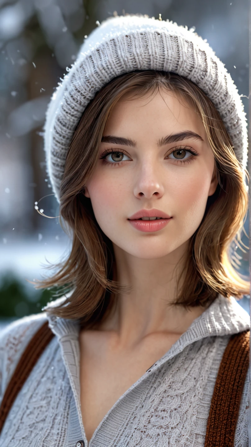 photo of <lora:winona-10:0.7>, winona, a woman with ((pale skin):1.1), ((closeup, portrait):1.1),(beautiful skin, perfect skin), ((beautiful turtleneck sweater):1.2), ((standing, outdoors, snow, forest):1.2),((red lipstick, eyeliner, full makeup, eye shadow):1.2),((best quality, masterpiece, extreme details):1.2) ((detailed face, beautiful face, detailed eyes, beautiful eyes)),modelshoot style, (extremely detailed CG unity 8k wallpaper), photo of the most beautiful artwork in the world, , professional majestic (photography by Steve McCurry), 8k uhd, dslr, soft lighting, high quality, film grain, Fujifilm XT3 sharp focus, f 5.6, High Detail, Sharp focus, dramatic