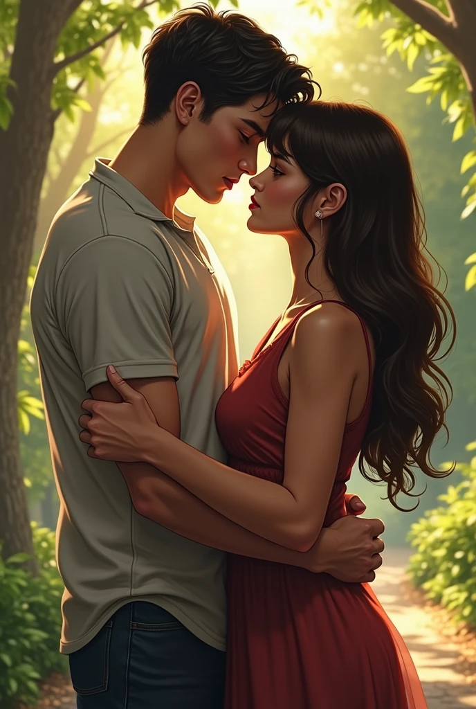 They kiss