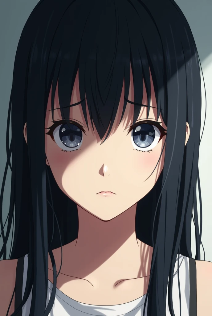 Create anime character with wavy hair tired of tatl fighting with wounds and a look of young resentment