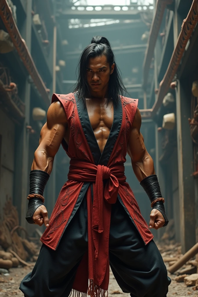 Liu Kang, Work in the rice warehouse,
a boy, perfect face, ultra HD, realistic.