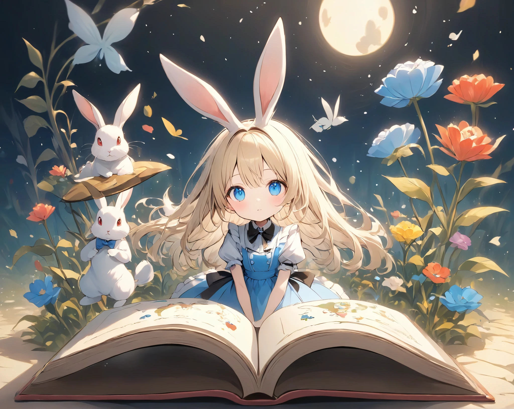  picture book that pops out、Works with ren's stories as motifs、  Alice in Wonderland、Alice and the Rabbit