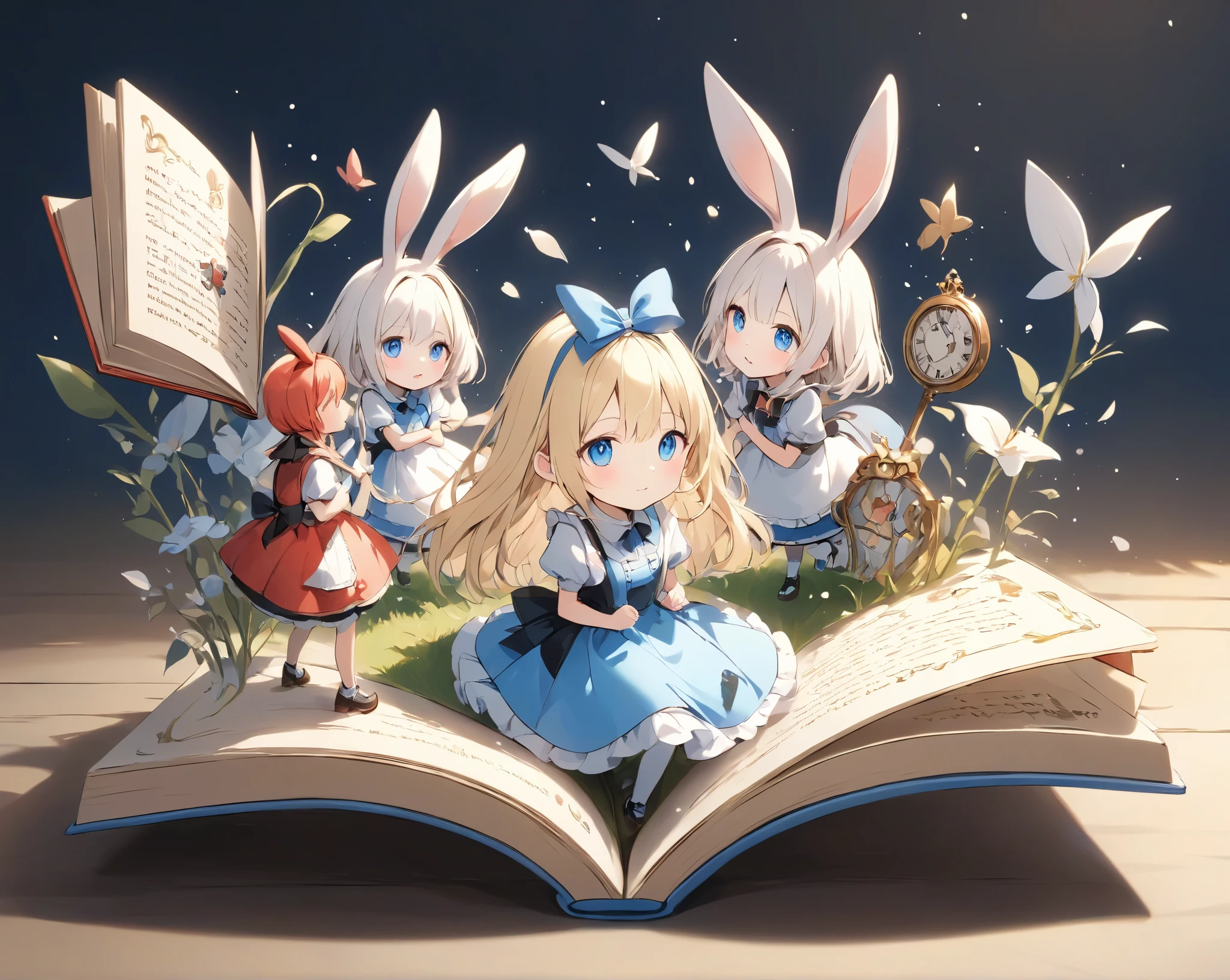 ((picture book that pops out))、((Works with ren's stories as motifs))、 Alice in Wonderland、Alice and the Rabbit