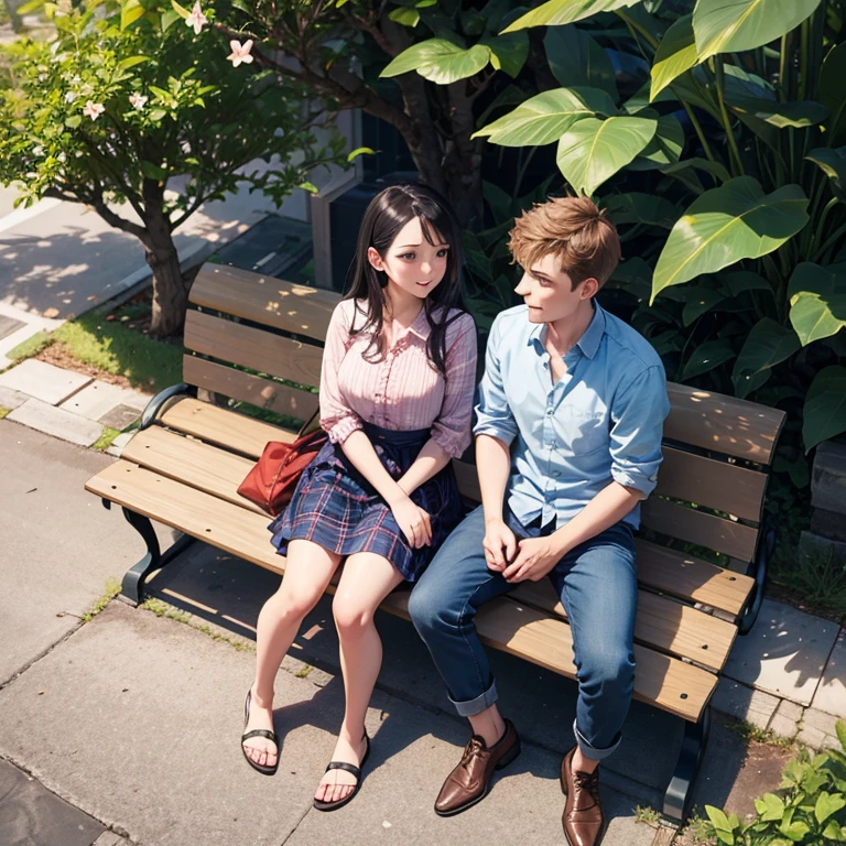 Eren and hinata in a Garden