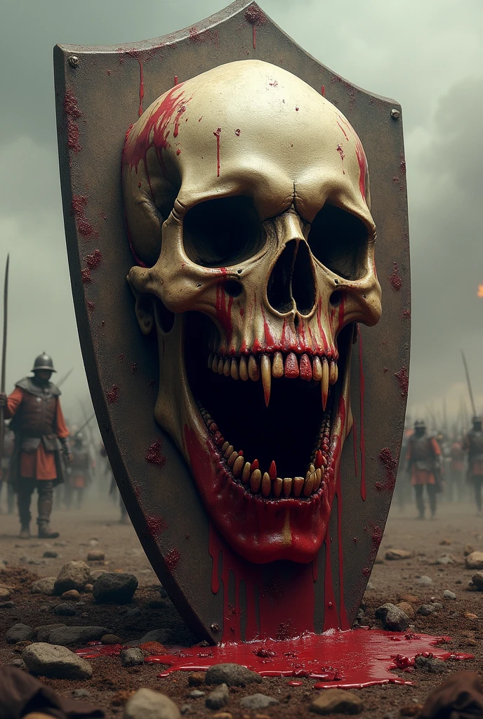 Battle of visby skull pierced by an axe images