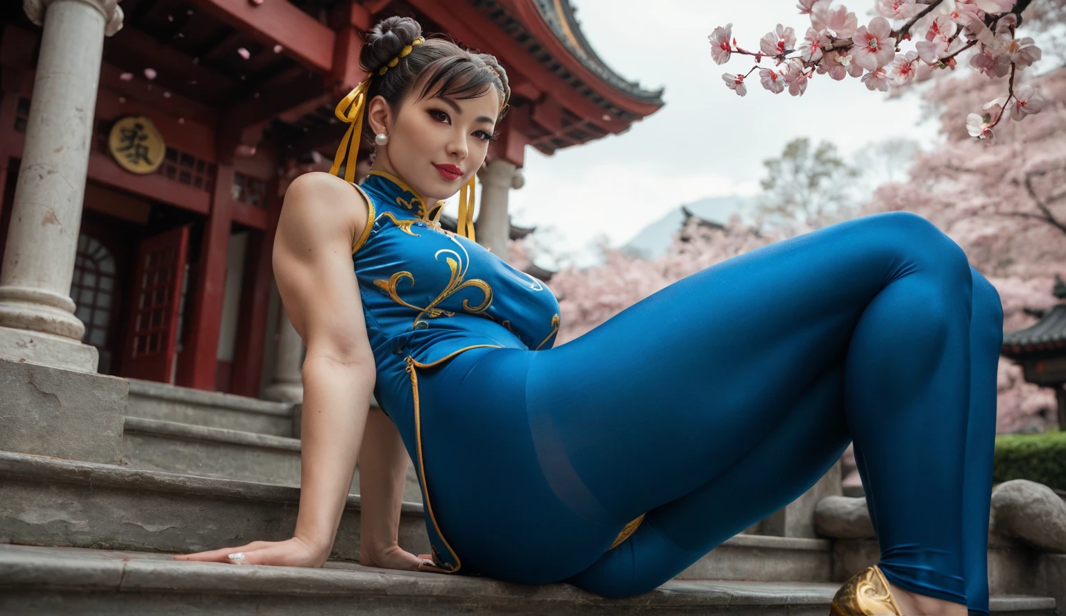 ORIENTAL WARRIOR- GEISHA- SAMURAI SWORD- SEXY- BLACK PANTIES- DETAILED PHOTO- ANGRY FACE- BEAUTIFUL BODY- SHINY TEMPLE- SQUATTING- COLORFUL HD
