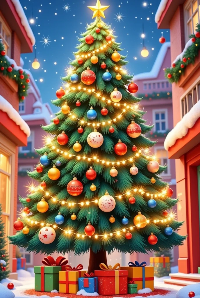 rotating christmas tree,  Colorful Christmas Tree