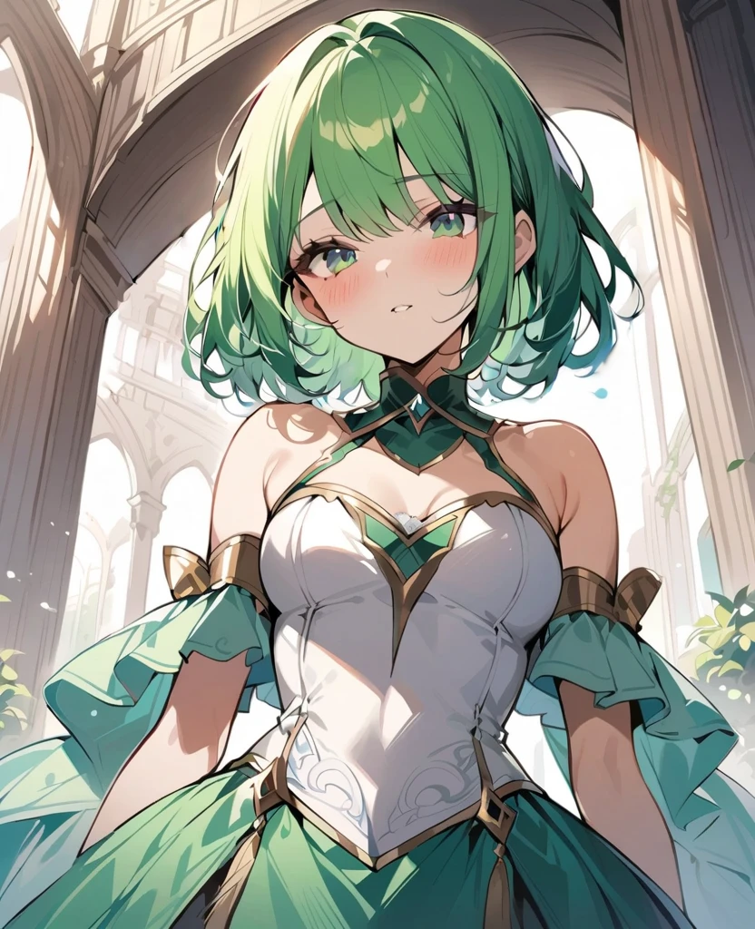 Clear green eyes