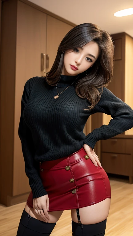 (【  random pose to take a picture of the front),(  random hairstyle ),(最  high image quality,(8k), super real , top quality ,   bust massage with all women 、Xu々joy、  high image quality, Small face、   view high resolution below ,   high image quality texture,  high detail, Beautiful decoration,   Details,High resolution CG,   detail texture , realistic expression,masterpiece,in front),super cleavage sweater, tight super soft miniskirt,  stockings , engineer boots 、 symmetrical eyes、 beautiful eyes、 knit is open to the crotch、  Underbust Orgasm    、 slim body 、、Pussy orgasm squirting、  Clitoral tingling pleasure  、Clitoris Biri joy joy、  Clitoral tingling pleasure  快感。 software ,Nicely organized depiction 、 hip pik move posing 、