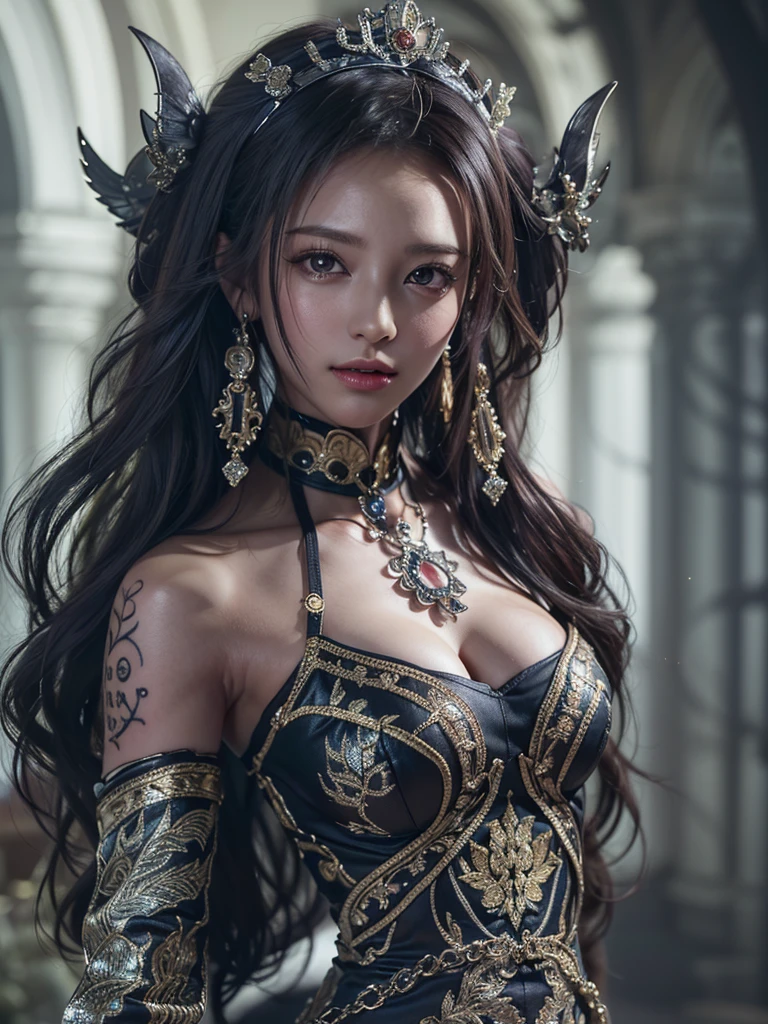 By Jason Chan, Wild Immortals dance amid the swirling mist., Each one is decorated with life., Heavenly clothes, Gathering the power of lonely nature, (Gorgeous background, full of details:1.2), (technology, Futurist:1.2), Baroque Cybernetics, Baroque-inspired aesthetic combined with cybernetic elements., complicated details with a Futuristic edge, The complexity of ornamental plants, (Masterpiece, complicated details:1.2), look at viewer, dynamic poses, Nicola Samori's style