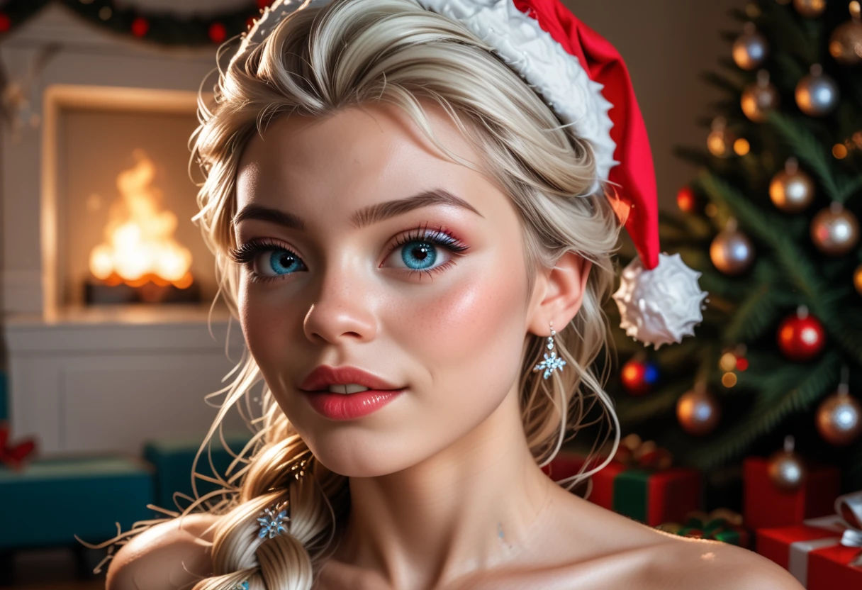 realistic full body caption, {[{beautiful (((detailed = 2))) (Disney = 1.2, Princesses = 2 Belle and Elsa) in (((Christmas Mood)))]}, naked, all furry, unshaved, detailed face, long eyelashes, detailed eyes, detailed lips, hyperrealistic, 8k, 3d render, cinematic lighting, vibrant colors, elegant, graceful pose, intricate details, photorealistic