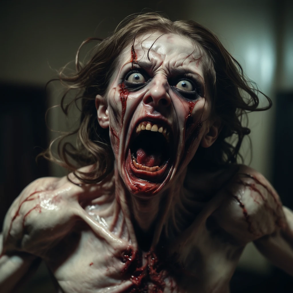 A scary horror image standing, PICTURE REALISTIC, high resolution, 8K