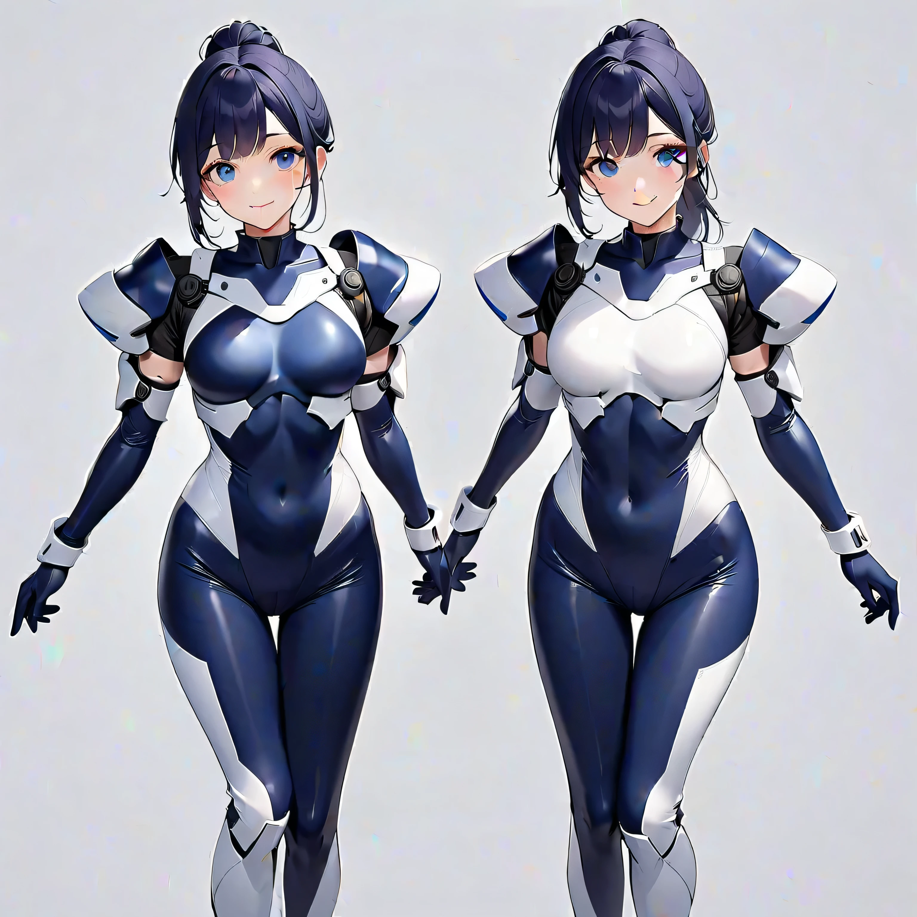 ((full body)),(masterpiece, best quality), girl ,((Contrapposto:1.5)), looking at viewer, open stance,((w_arms:1.2)), ((white full-length tights:1.3)), wearing (gymnast_outfit leotard:1.3),,masterpiece black hair, ((low ponytail:1.2)), ((parted bangs:1.3)), black eyes, good hand, ((small breasts)), (over 20 years old, under 25 years old:1.2), , spotlight, happy, smile, BREAK in the class room