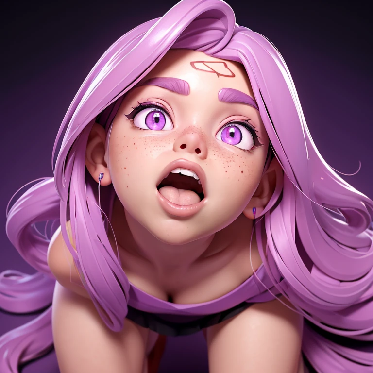 [(An adorable purple hair baby, sonrriente, My dear, Regordete  :1.2)(piel clara)(feliz)][(con un disfraz inspirado en 'Minnie') , Fate Go, Medusa, Purple eyes, beautiful, rens illustration , fondo limpio], 
con un vestido rosa con lunares blancos y un lazo en el pelo, cuerpo completo, usar un zapato negro, Vista de cuerpo entero,tetas grandes,culo grande,
jadeo,in lingerie, large breasts, beautiful breasts, lewd face, sexual expression, surprised face, blushing, blushy red cheeks, 
radiant lightning shining from background center, drool, pleasure face, begging, up skirt, embarrassed, colored lights in the background, collar, leash,

 (((lesbian))), 
(((detailed eyes))), (((detailed face))), (((detailed mouth))),  
(((masterpiece, HD, high res))), (((beautiful render art))), (((intricate details))), (full body), (((detailed shading))), 
(((FRECKLES ALL OVER THE BODY, SHINY SKIN))), 
(((Squatting))), (((kneeling on floor))), (((HEAD tilted BACK))), (((looking up))), (((From Above))), (((POV top view))),  
(((Directly above angle:1.5))), (((Point slightly upwards))), (((Looking at viewer))), (((staring at viewer))), 
(((eyes squint))), (((black pupils))), 
((firm and lifted breasts)), (((MEDIUM breasts))), (((cleavage))),  
(((hands visibles))), (beautiful hands), (((open mouth))), (((mouth wide Open))), (((teeths, tongue))), 
(((Close-up of face:1.7))), (((face focus))), (((Bring your face closer:1.4))), (((Move your mouth closer))), 
(((hair cuffs))), 