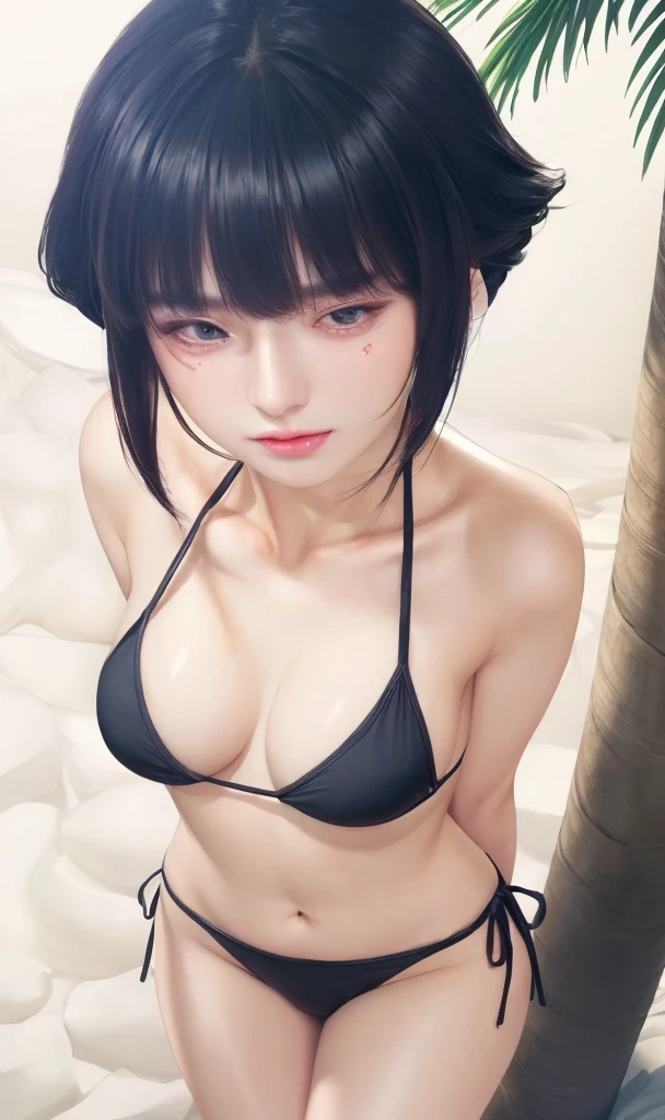(((Highly detailed CG unit 8k wallpaper:1.2, masterpiece, High resolution:1.2, highest quality:1.2, table top))), ((Very beautiful woman in her 20s, Toned belly button, not wearing clothes:1.5)), ((highly detailed face, Highly detailed black eyes, extra detailed body, highest qualityのリアルテクスチャスキン)), (black haired:1.2, short bob hair:1.2, long haired person, white skin, tears:1.5), ((Alley without people, Mileland, Desolate battlefield:1.2, ???????:1.5, Bleeding:1.8)), (high angle:1.4, close, Fisheye:1.4), surreal, digital paint,