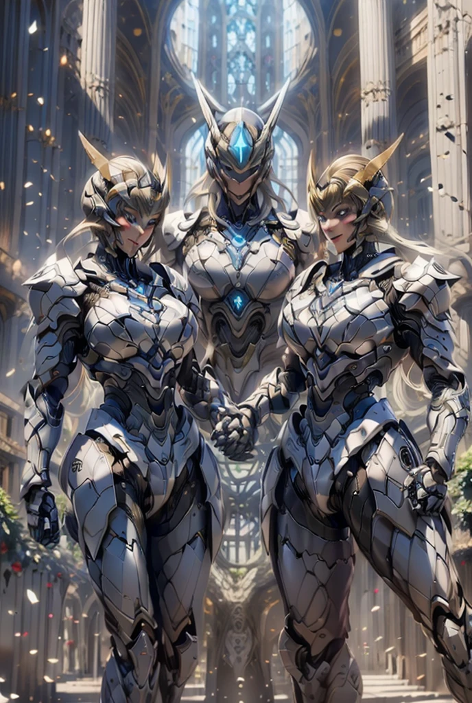 UHD, masterpiece, anatomically correct, super detail, high detail, high quality, award-winning, highest quality, high resolution, 8k, model woman walking on the runway of fashion show, (fashion show venue), (runway), futuristic spaceship interior venue, (((The audience is all robots)), clothes that fuse novel machinery and dresses, the audience seats are dark, Only models walking down the runway are spotlighted. Dazzling light, dazzling halo, robot, android, complex machine, idloid fashion model, smile, high exposure, human skin, luxurious dress, (medieval aristocratic dress: 1.3), watch viewer, metallic soft fabric, beautiful snow-white Race dress, artistic Race, (human legs, beautiful skin legs, beautiful legs),