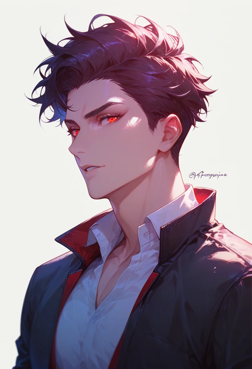 Dramatic Teenage Vampire Boy | Charming, red eyes, agressive blood