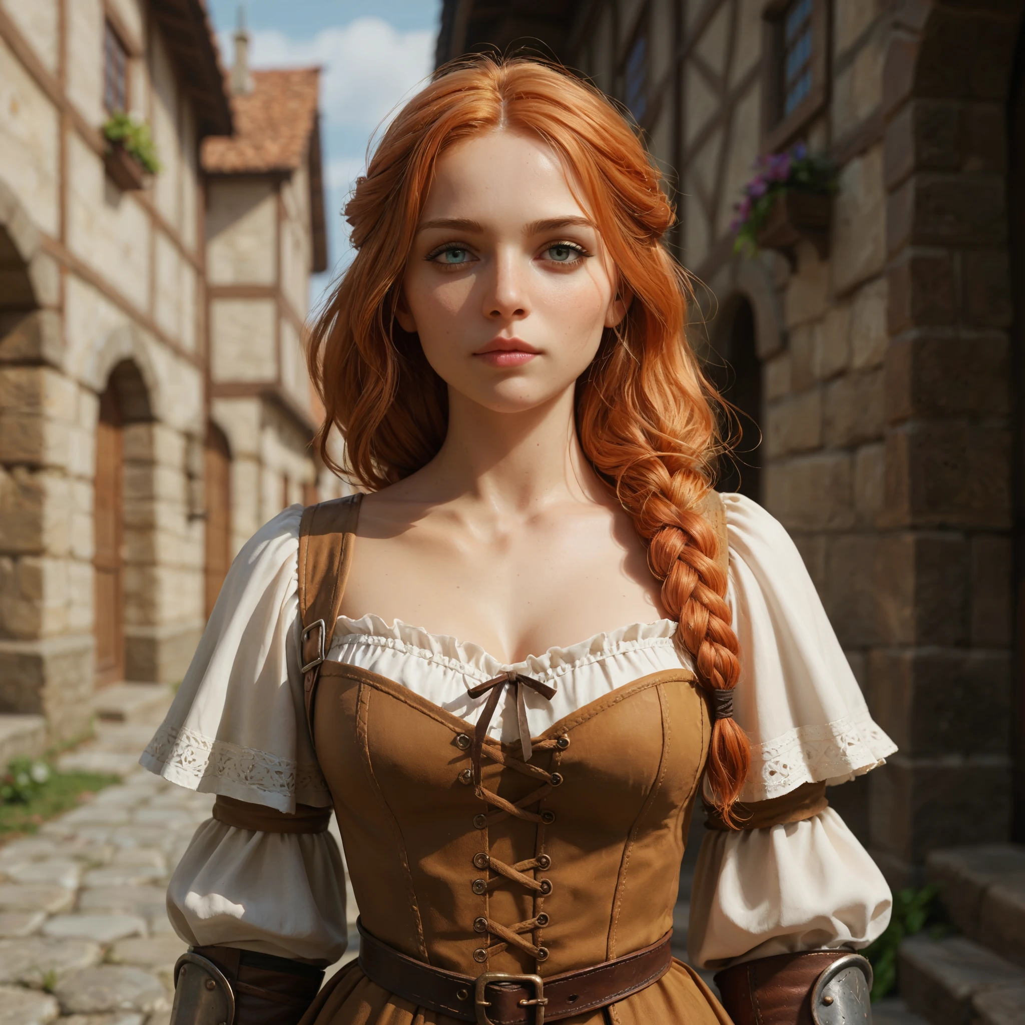 ((nsfw)), female medieval peasant, medieval, fantasy