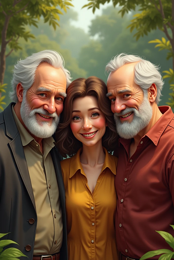 3mens with 1 girl sitting  on a bench
