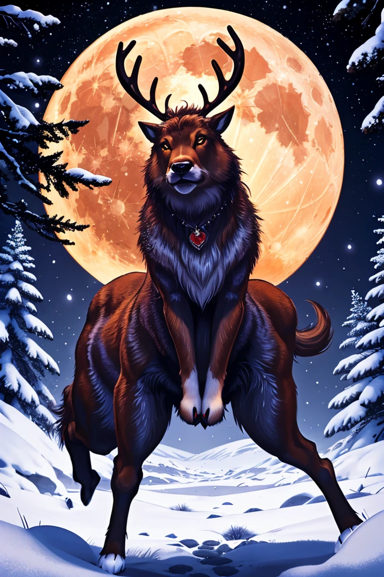 illustration perfect beaut length portrait photorealistic beautiful sexy athletic anthro female werecanid on hill, snow snowfall, is on all fours presenting pussy spread legs suggestive pose wide angles dynamic angle, red moon, highly detailed hdr photo uhd high detail, detailed erect canine pussy clear visible, erect big huge multi nipple, huge big multi breast, withe beautiful fluffy detailed fur, 5 fingers, beautiful red eye, beautiful defined face, long white hair with adult braids, beautiful defined legs and arms, defined muscles, sharp claws and teeth, beautiful fluffy big tail, Hyperrealistic, ultradetailed, Bodybuilder,  Saggy Breasts, by Kenket