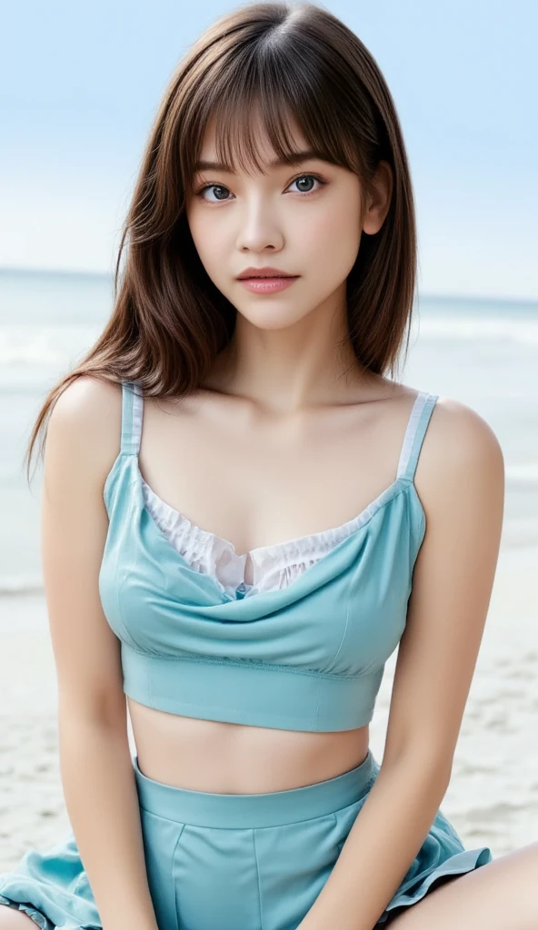 Slow deep-processes Quality Images focused, Follow ai Top 5-stars rating score>98 ai-Criteria, seduction sexy Model body posture, persuasive sweetness shy,
1st priority breasts(D40)-Shape-components-structure-focused, Elegant impression on the chests nipples, Evidence of sexy features, natural young breast-D40 drop-shape, nice-areola-shadow, breasts clear shape , young-vagina-labia-shape,
2nd priority extreme-thinning-epidermis transparent clothing,
3rd priority face-components,
4th priority resources on Eye-iris-pupil,
Low priorities and low qualities on others objects,
D40-24-35 firmed body, height-175cm weight-58kg,
Long Hair Hazel Gold light-brown, rich Body Quality, 1girl, Solo,
bright round wide big eye x1.08, detailed eye, high quality moist eye, large clear pupil , Light-turquoise-blue-lighting-high-definition-eyes, big-light-glowing-eye,
Body arouse tighten, face blush, anglic glow skin, high Dopamine hypersexuality,
pure bright-color-white-dress, epidermis Thin, see-through , fabric - transparent, young 16 year old, no face wrinkle , natural balanced tight v-face , ulthera sharp shape face, thin asean lip, happy-shy-smile,
In waterfall river, Night-time hugh-moon-lighting, strong Sidelighting , dry windy,
bokeh swirl background, look at camera, front face focused, Looking stare to viewer, half-body down to hip image,Depth Of Field,,
