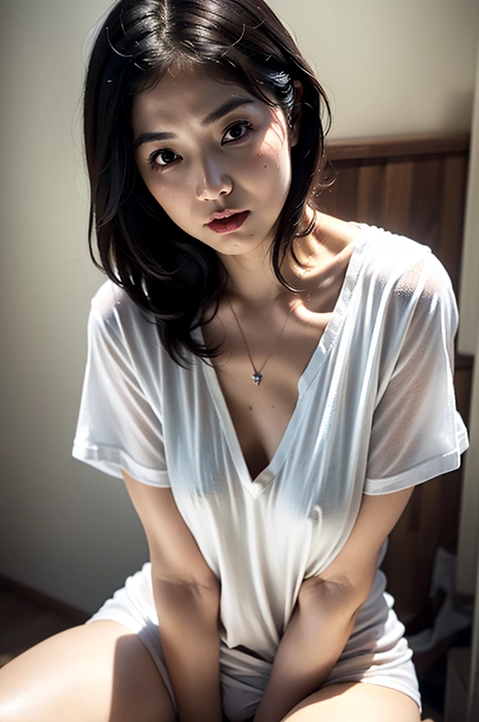 dressed, (photo realistic:1.4), (hyper realistic:1.4), (realistic:1.3),
(smoother lighting:1.05), (increase cinematic lighting quality:0.9), 32K,
Indian grils1girl,20yo girl, realistic lighting, backlighting, light on bindi and jewelry face, ray trace, (brightening light:1.2), (Increase quality:1.4),
(best quality real texture skin:1.4), finely detailed eyes, finely detailed face,
(tired and sleepy and joy), (laugh:0), face closeup, t-shirts,
(Increase body line mood:1.1), (Increase skin texture beauty:1.1)